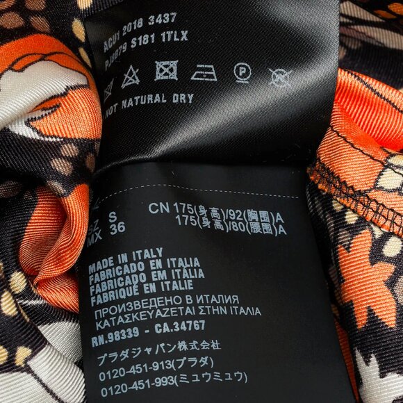 Prada Cruise 2019 Orange Silk Hawaiian Print Bowling Shirt - Picture 12 of 15